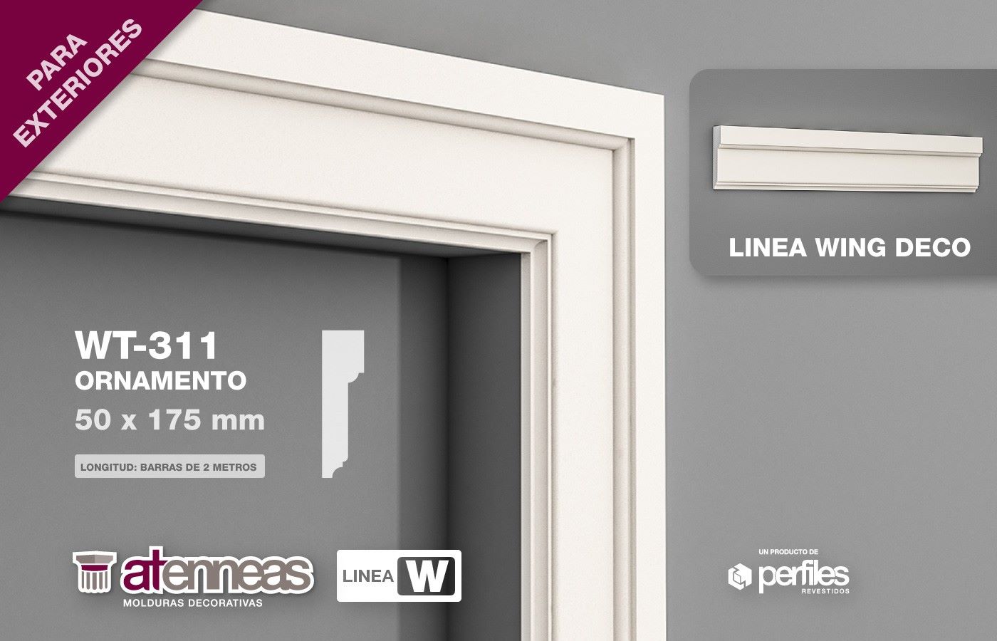 Moldura Exterior WT-311 (50x175x2000)